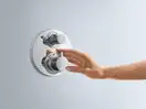 Термостат для душа с запорным вентилем Hansgrohe Ecostat S (цвет - хром) (15757000) фото 2 Aquada.com.ua