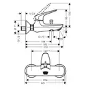 Набор смесителей для ванны 3-в-1 Hansgrohe Novus 70 (цвет - хром) (20180002) фото 3 Aquada.com.ua