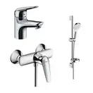 Набор смесителей для душа 3-в-1 Hansgrohe Novus (цвет - хром) (20180005) фото 1 Aquada.com.ua