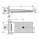 Верхний душ Hansgrohe Rainmaker Select 580 3jet (цвет - хром/чёрный) (24001600) фото 2 Aquada.com.ua