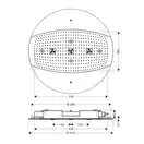 Верхний душ Hansgrohe Raindance Rainmaker Air 3jet Ø 600 мм (цвет - хром), с подсветкой (26117000) фото 3 Aquada.com.ua