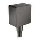 Шланговое подсоединение Hansgrohe FixFit (цвет - чёрный матовый хром) (26455340) фото 1 Aquada.com.ua