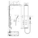 Душевая панель внешнего монтажа Hansgrohe Raindance Lift 180 2jet (цвет - матовый хром/хром) (27008000) фото 2 Aquada.com.ua