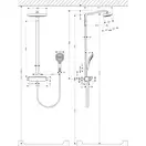 Душевая система с термостатом Hansgrohe Raindance Select E 300 2jet Showerpipe (цвет - хром/белый) (27128400) фото 2 Aquada.com.ua