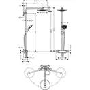 Душевая система с термостатом Hansgrohe Raindance Select S Showerpipe 240 2jet (цвет - хром) (27129000) фото 5 Aquada.com.ua