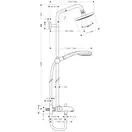Душевая система Hansgrohe Showerpipe Croma 100 1jet (цвет - хром) (27201000) фото 2 Aquada.com.ua