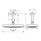 Верхний душ Hansgrohe Raindance Select E 300 2jet (цвет - хром/белый) (273844001) фото 5 Aquada.com.ua