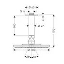 Верхний душ "дождь" Hansgrohe Raindance S Ø180 мм (27478000) фото 2 Aquada.com.ua