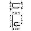 HANSGROHE Держатель ручного душа Porter E (цвет - чёрный матовый хром) (28387340) фото 2 Aquada.com.ua