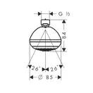 Верхний душ Hansgrohe Crometta 85 Green 1jet (цвет - хром) (28423000) фото 2 Aquada.com.ua