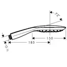 Лейка для душа Hansgrohe Puravida EcoSmart (цвет - хром/белый), 3 вида струи (28567400) фото 2 Aquada.com.ua