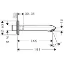 Излив для ванны Hansgrohe Metris (цвет - хром) (31494000) фото 2 Aquada.com.ua