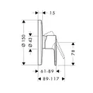 Смеситель для душа, однорычажный Hansgrohe Talis E (цвет - хром) (31666000) фото 2 Aquada.com.ua