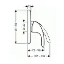 Смеситель для душа Hansgrohe Focus E (цвет - хром) (31761000) фото 2 Aquada.com.ua