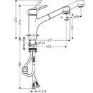 Смеситель для кухни Hansgrohe Talis S (цвет - сталь) (32841800) фото 2 Aquada.com.ua