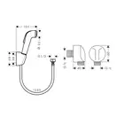 Набор скрытого монтажа с гигиенической лейкой Hansgrohe Logis (цвет - хром/белый) (3A101219 (20180006)) фото 2 Aquada.com.ua