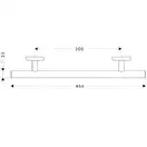 Поручень 466 мм Hansgrohe Logis (цвет - шлиф. никель) (40513820) фото 2 Aquada.com.ua