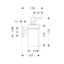 Дозатор жидкого мыла Hansgrohe Logis Classic (цвет - хром, керамика белая), емкость 125 мл (41614000) фото 2 Aquada.com.ua