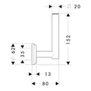 Держатель запасного рулона Hansgrohe Logis Classic (цвет - хром) (41617000) фото 2 Aquada.com.ua