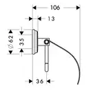 Бумагодержатель с крышкой Hansgrohe Logis Classic (цвет - хром) (416230001) фото 2 Aquada.com.ua