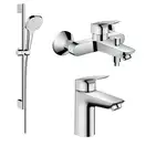 Набор смесителей для ванны 3-в-1 Hansgrohe Logis (цвет - хром) (467207) фото 1 Aquada.com.ua