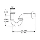 Сифон трубчатый для раковины Hansgrohe Flowstar (цвет - хром) (53002000) фото 2 Aquada.com.ua