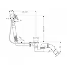 Слив-перелив Hansgrohe Exafill S (цвет - хром) (58116180) фото 2 Aquada.com.ua