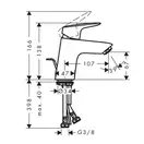 Набор смесителей для ванны 3-в-1 Hansgrohe Logis 70/ Crometta (цвет - хром/белый) (70002019) фото 6 Aquada.com.ua