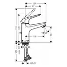 Набор смесителей для ванны 3-в-1 Hansgrohe Novus 100 (цвет - хром) (710342773) фото 2 Aquada.com.ua