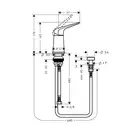 Набор для биде с вертикальной струей Hansgrohe Novus (цвет - хром) (71145000) фото 2 Aquada.com.ua