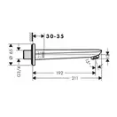 Излив на ванну Hansgrohe Novus (цвет - хром) (71320000) фото 2 Aquada.com.ua
