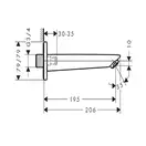 Излив на ванну Hansgrohe Logis (цвет - хром) (71410000) фото 2 Aquada.com.ua