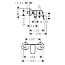 Набор для гигиенического душа Hansgrohe Logis (цвет - хром) (7160000S) фото 4 Aquada.com.ua
