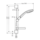 Набор смесителей для душа 3-в-1 Hansgrohe Logis/Croma (цвет - хром) (71600111) фото 9 Aquada.com.ua