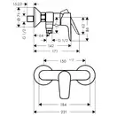 Смеситель для душа Hansgrohe Talis E (цвет - чёрный матовый) (71760670) фото 2 Aquada.com.ua