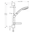 Набор смесителей для душа 3-в-1 Hansgrohe Talis E (цвет - хром) (71762773) фото 4 Aquada.com.ua