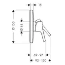 Смеситель для душа Hansgrohe Talis S (цвет - хром) (72605000) фото 2 Aquada.com.ua
