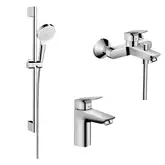 Набор смесителей для ванны 3-в-1 Hansgrohe Logis/Crometta (цвет - хром) (10002020)