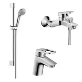 Набор смеситель для ванны 3-в-1 Hansgrohe Logis Loop/Crometta (цвет - хром) (1042017)