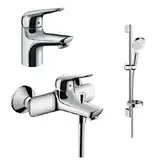 Набор смесителей для ванны 3-в-1 Hansgrohe Novus 70 (цвет - хром) (20180002)