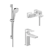 Набор смесителей для ванны 3-в-1 Hansgrohe Metropol/Croma Select E (цвет - хром) (32507000+32540000+26584400)