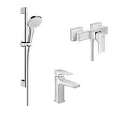 Набор смесителей для душа 3-в-1 Hansgrohe Metropol/Ecostat E/Croma Select E (цвет - хром) (32560112)