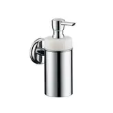 Дозатор жидкого мыла Hansgrohe Logis Classic (цвет - хром, керамика белая), емкость 125 мл (41614000)