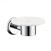 Мыльница Hansgrohe Logis Classic (цвет - хром, керамика белая) (41615000)