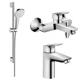 Набор смесителей для ванны 3-в-1 Hansgrohe Logis (цвет - хром) (467207)