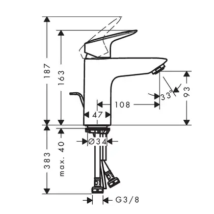Набор смесителей для ванны 3-в-1 Hansgrohe Logis/Crometta (цвет - хром) (10002020) фото 9 Aquada.com.ua