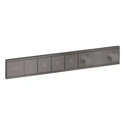 Термостат для скрытого монтажа на 4 потребителя Hansgrohe RainSelect (цвет - чёрный матовый хром) (15382340) фото 1 Aquada.com.ua