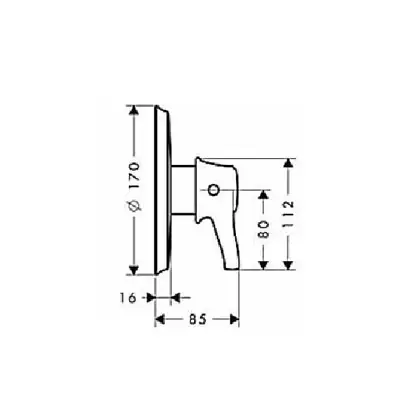 Термостат для душа Hansgrohe Ecostat Classic (цвет - хром) (15754000) фото 2 Aquada.com.ua