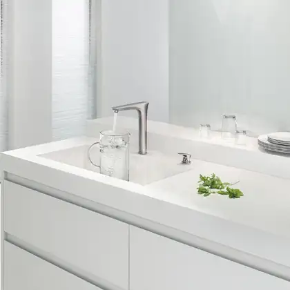 Смеситель для кухни, однорычажный Hansgrohe Puravida (цвет - сталь) (15812800) фото 2 Aquada.com.ua