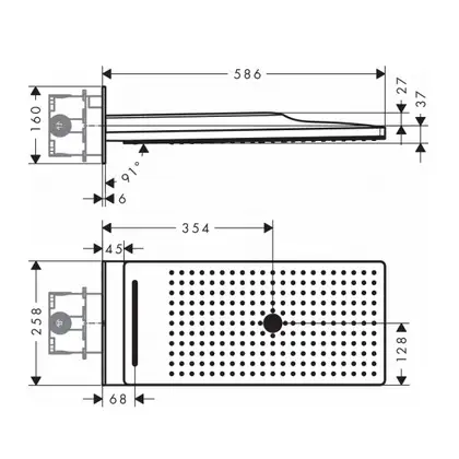 Верхний душ Hansgrohe Rainmaker Select 580 3jet (цвет - хром/белый) (24001400) фото 2 Aquada.com.ua